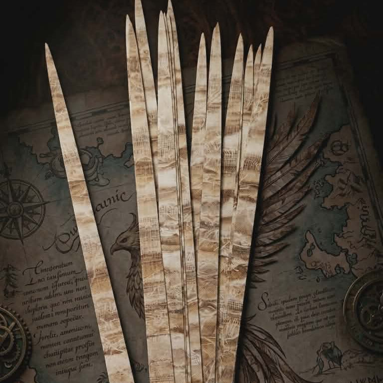 Pre-cut vintage map paper bead strips for DIY jewelry making and craft kits
